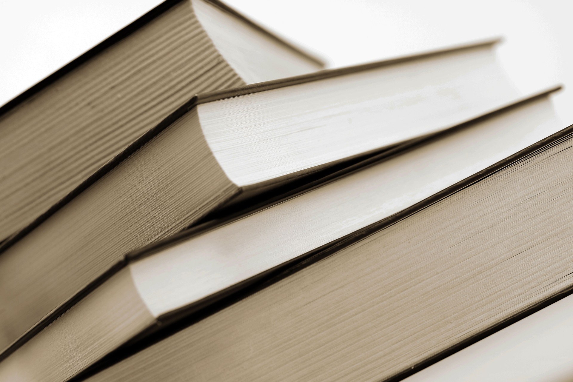 Stack of Books on white background.